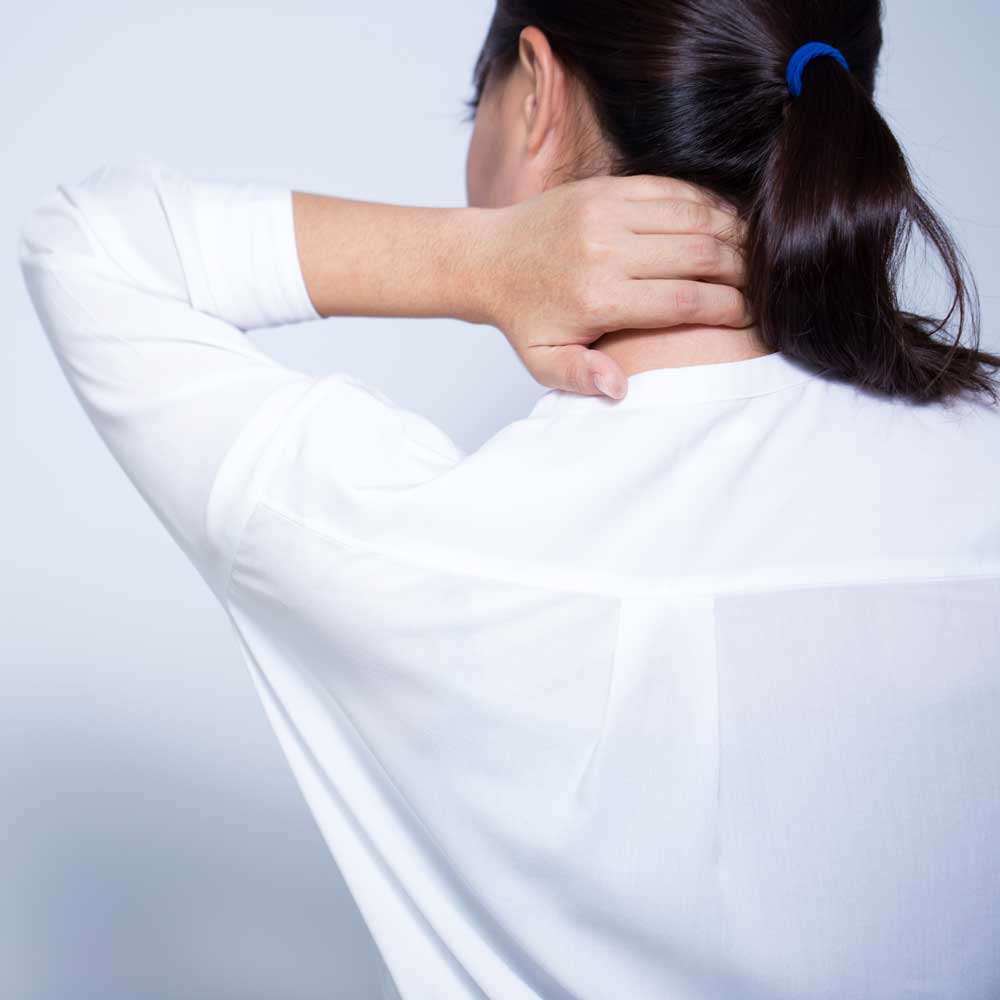 Patient waiting for neck physiotherapy