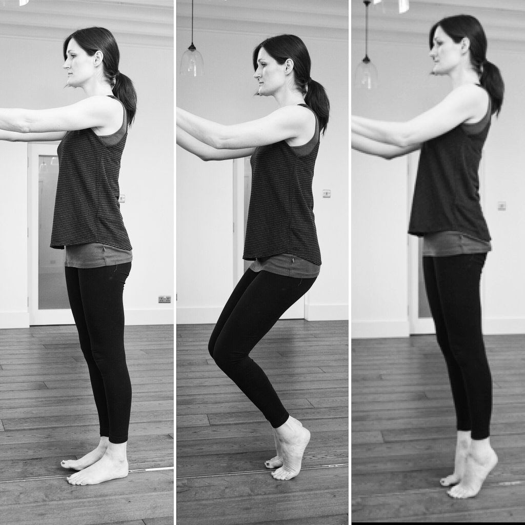 An exercise to strengthen the calf muscles after an ankle sprain