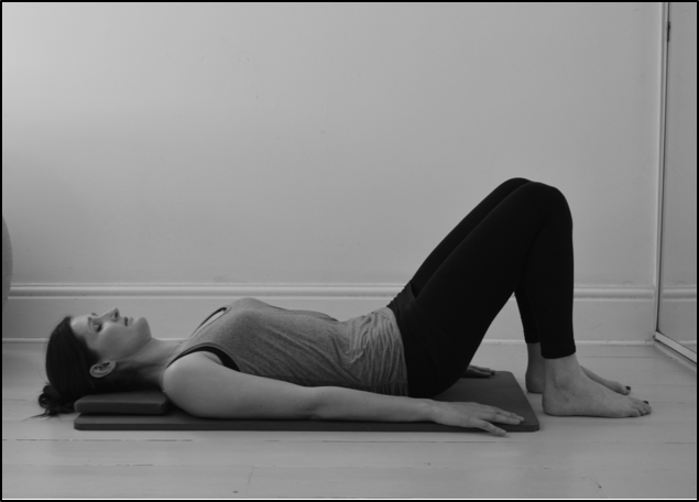 Rest position for practising pilates